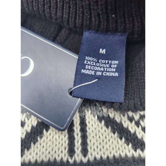 Chaps 100% Cotton Button Mock Neck Sweater Men's M NWT - Picture 4 of 8